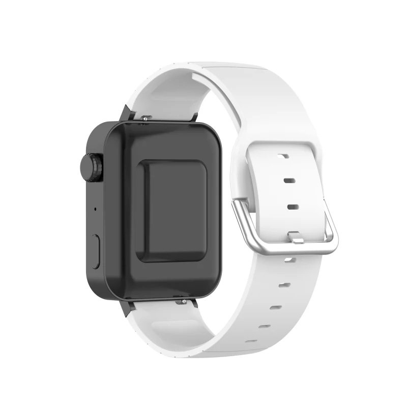 Anti Buckle Strap For Xiaomi Mi Watch Medical Grade Silicone Replacement Wristband Stainless Steel Silver Buckle Material PTCS
