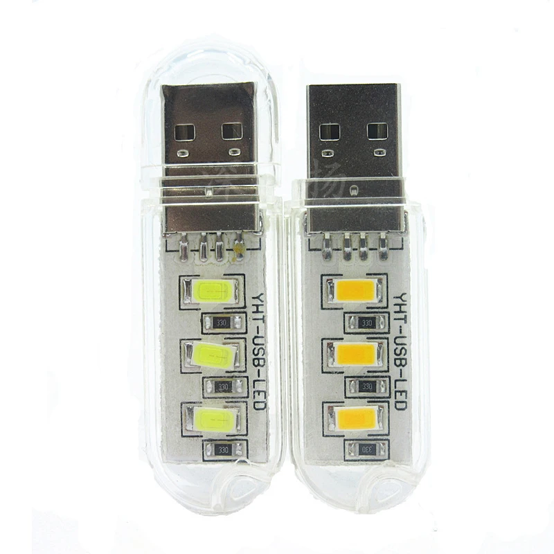 Мини-usb портативный светодиодный светильник 3/8 Ночной теплый белый Настольный