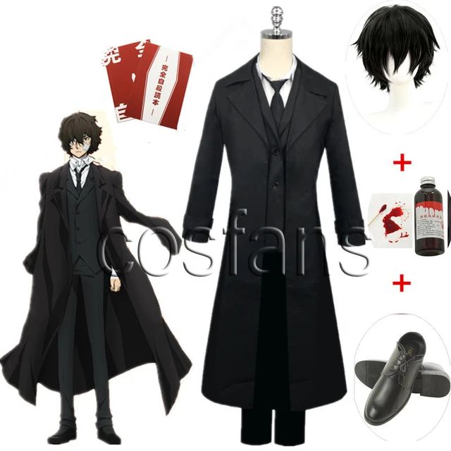 Anime Bungo Stray Dogs Dazai Osamu Cosplay Costume Black Trench Outfit  Jacket Anime Men Adult Halloween Christmas Suits Coat - Cosplay Costumes -  AliExpress