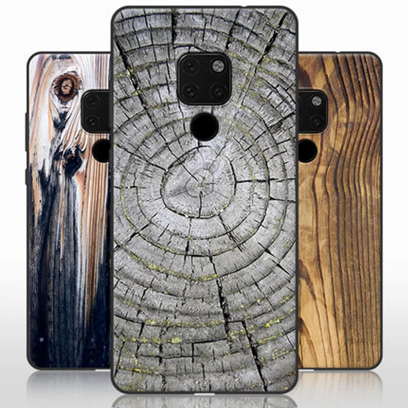 Для huawei mate 20 деревянный каменный узорчатый чехол для телефона mate 20 Мягкая силиконовая задняя крышка для huawei mate 20 водонепроницаемые чехлы