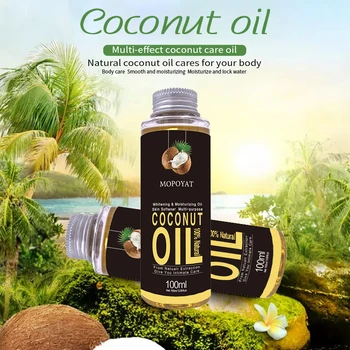 

Natural Pure Essential Oil anti-wrinkle coconut oil body oil 100ml Moisturizing Massage oil hair care кокосовое масло skin oil