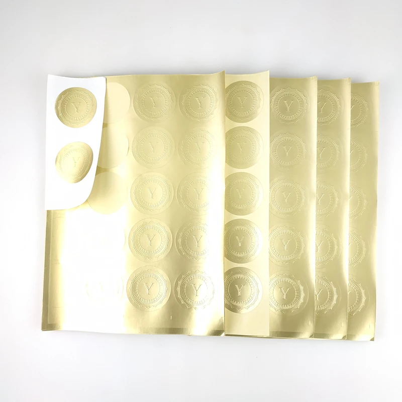 Embossed sticker 1-2