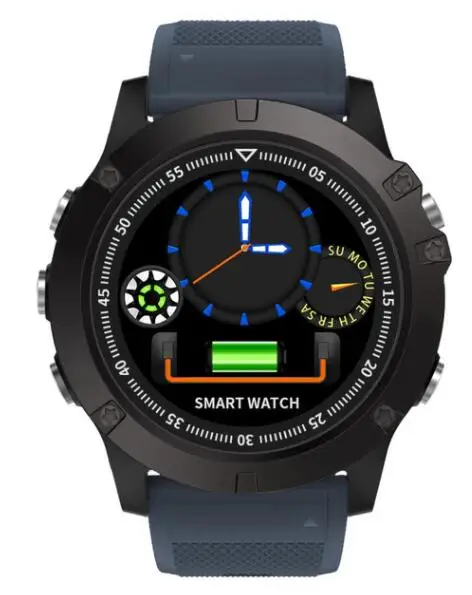 Роскошные Soild Spovan SW002 IP68 Bluetooth 4,0 Смарт-часы сердечного ритма Смарт-кровяное давление для T1 такт May22 - Цвет: Синий