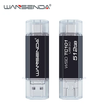 

New WANSENDA OTG USB Flash Drive 3 in 1 USB3.0 & Type-C & Micro USB Pen Drive 512GB 256GB 128GB 64GB 32GB USB Stick Pendrives