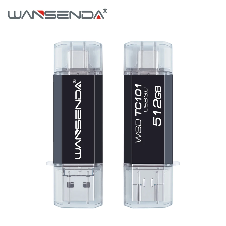 WANSENDA OTG USB флеш накопитель 3 в 1 512 ГБ 256 128 64 32 ГБ|USB флэш-накопители| |