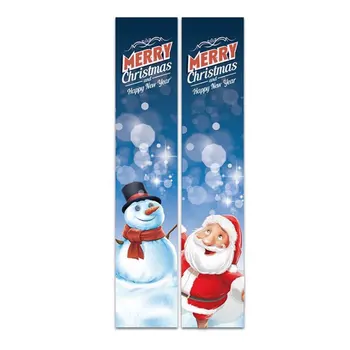 

Christmas Decoration Elk Santa Claus Pattern Door Curtain Hanging Cloth Door Sign Front Door Ornament Christmas Party Supplies