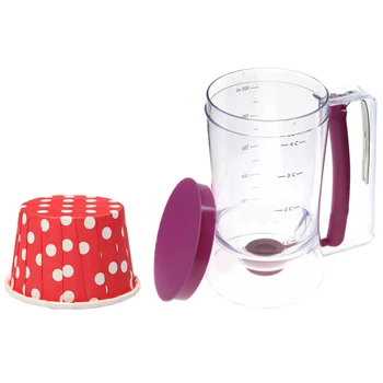 

100 x Cupcake Wrapper Paper Cake Case Baking Cups Liner Muffin Red & 1x Generic Chef Buddy Pan Cup Cake Batter Dispenser