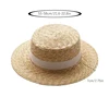 2022 pop Hot Summer Women's Boater Beach Hat Female Casual Panama Hat Lady Brand Classic Flat Bowknot Straw Sun Hat Women Fedora ► Photo 2/6