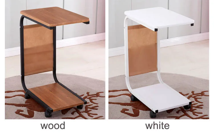 Универсальный столик на колесиках для дивана, офисный кофейный столик, журнальный карман, маленький Передвижной столик, мебель для гостиной