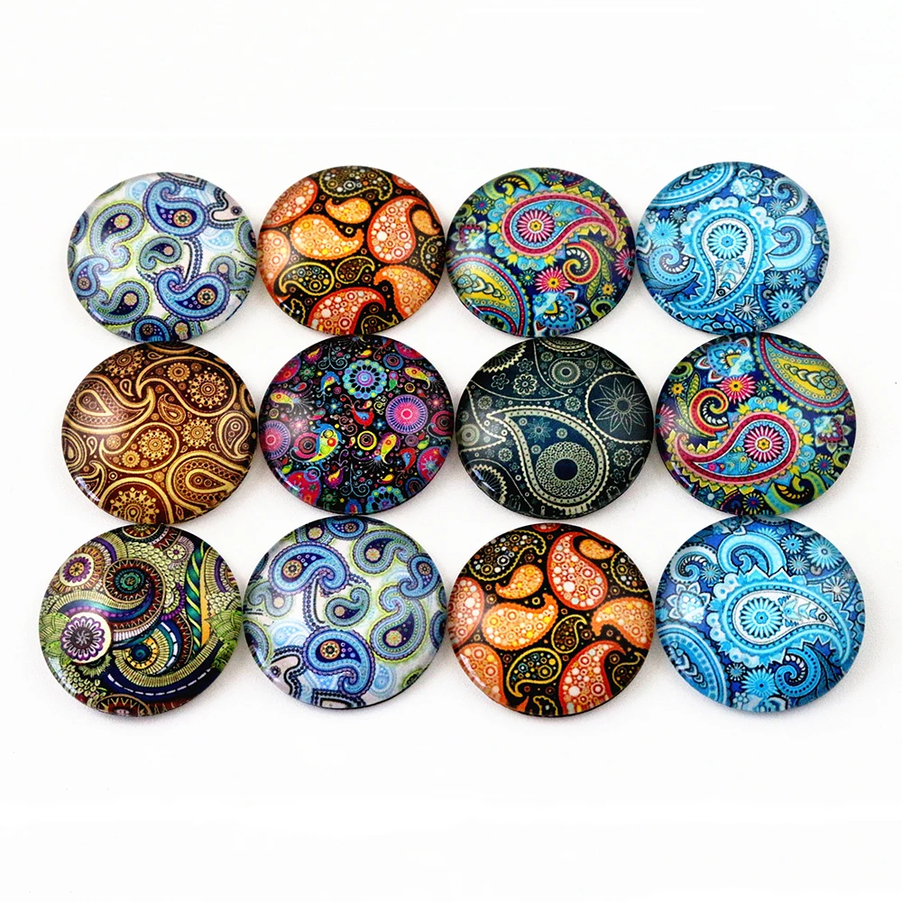 10 шт. 20 мм и 25 Новая модная текстура Смешанная Ручная работа фото стекло кабошоны