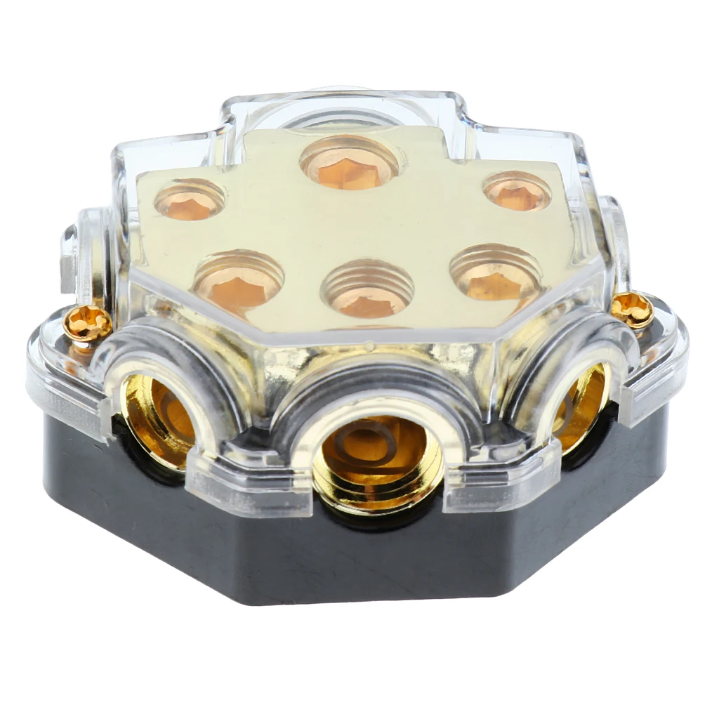 Car Truck Audio Stereo Amp Power Ground Distribution Block 1 input 5 output