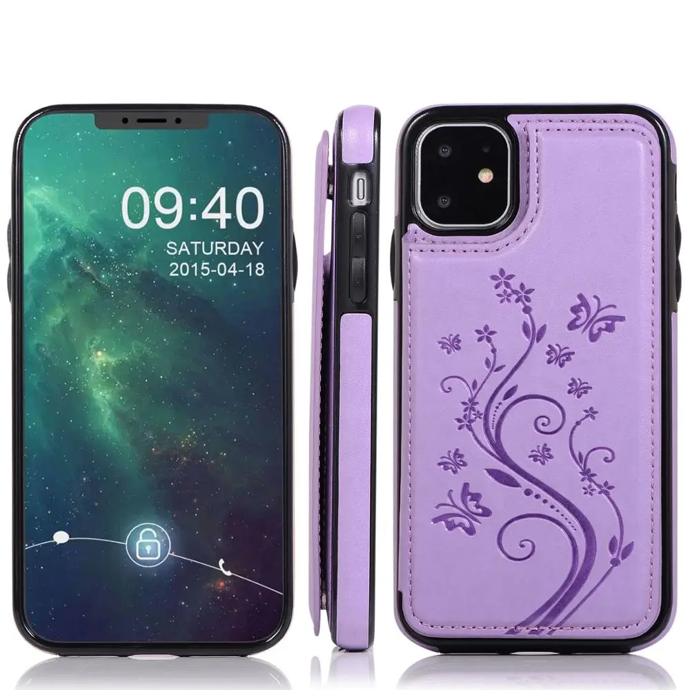 Чехол RDCY с откидным клапаном и бабочками для iPhone 11 Pro XR XS MAX противоударный чехол