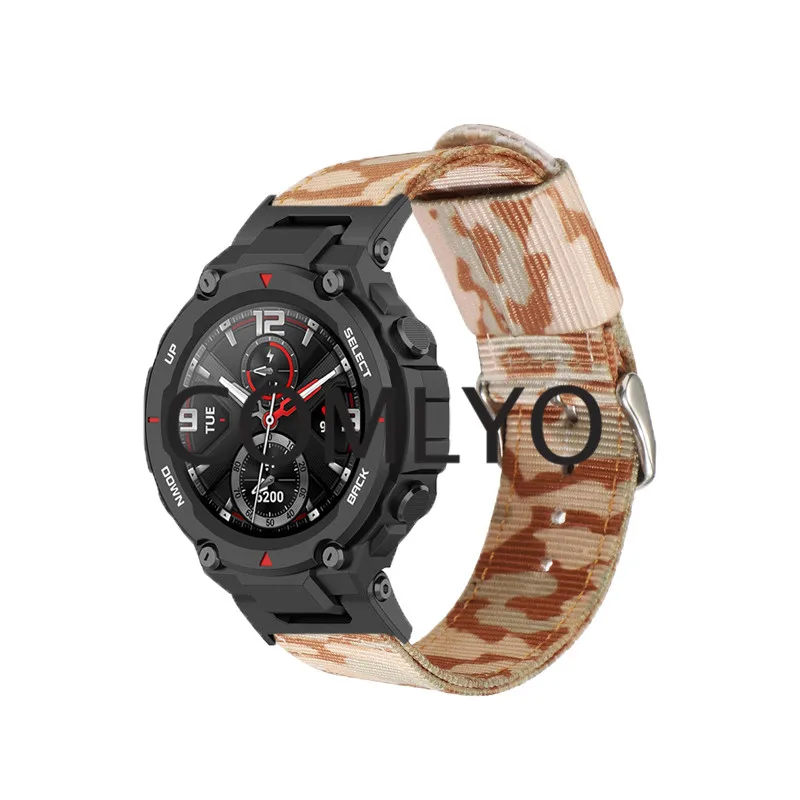 Para correa de reloj Amazfit T-Rex / T-Rex Pro / Ares Nylon Loop (púrpura  azul)