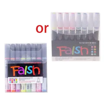 

8pcs/set Fluorescent Liquid Chalk Marker Pens Erasable Highlighters LED Writing