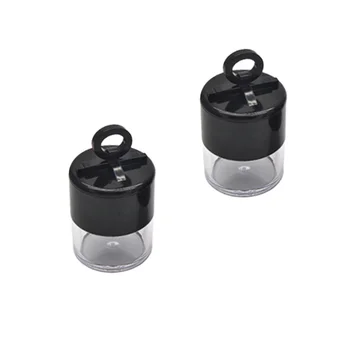 

2Pcs Mini Loose Powder Box Refillable Powder Case Portable Powder Subpackaging Box