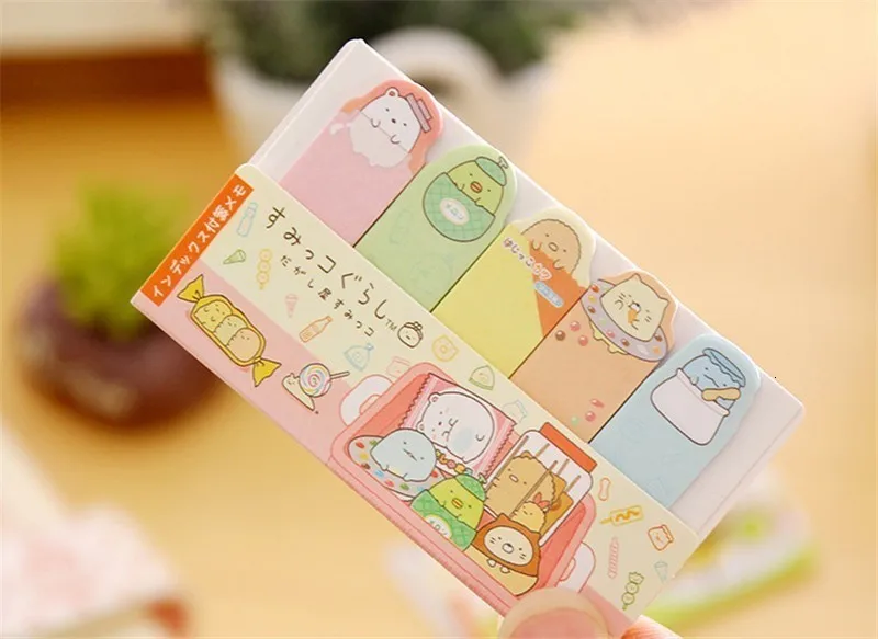 Kawaii самоклеящиеся блокноты для заметок, милые Липкие заметки для школы, офиса, декоративные канцелярские наклейки, блокнот 02104