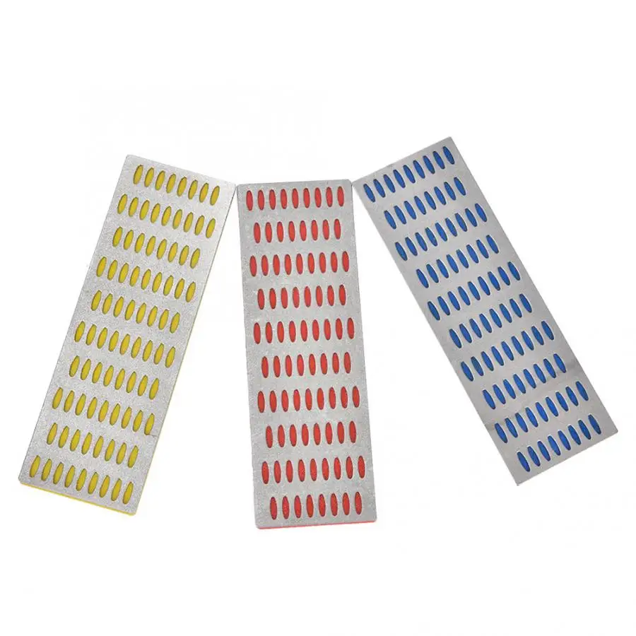 3PCS Diamond Sharpening Stones Whetstone Sharpening Tool Coarse/Medium/Fine Grinding Abrasives Tools Accessories