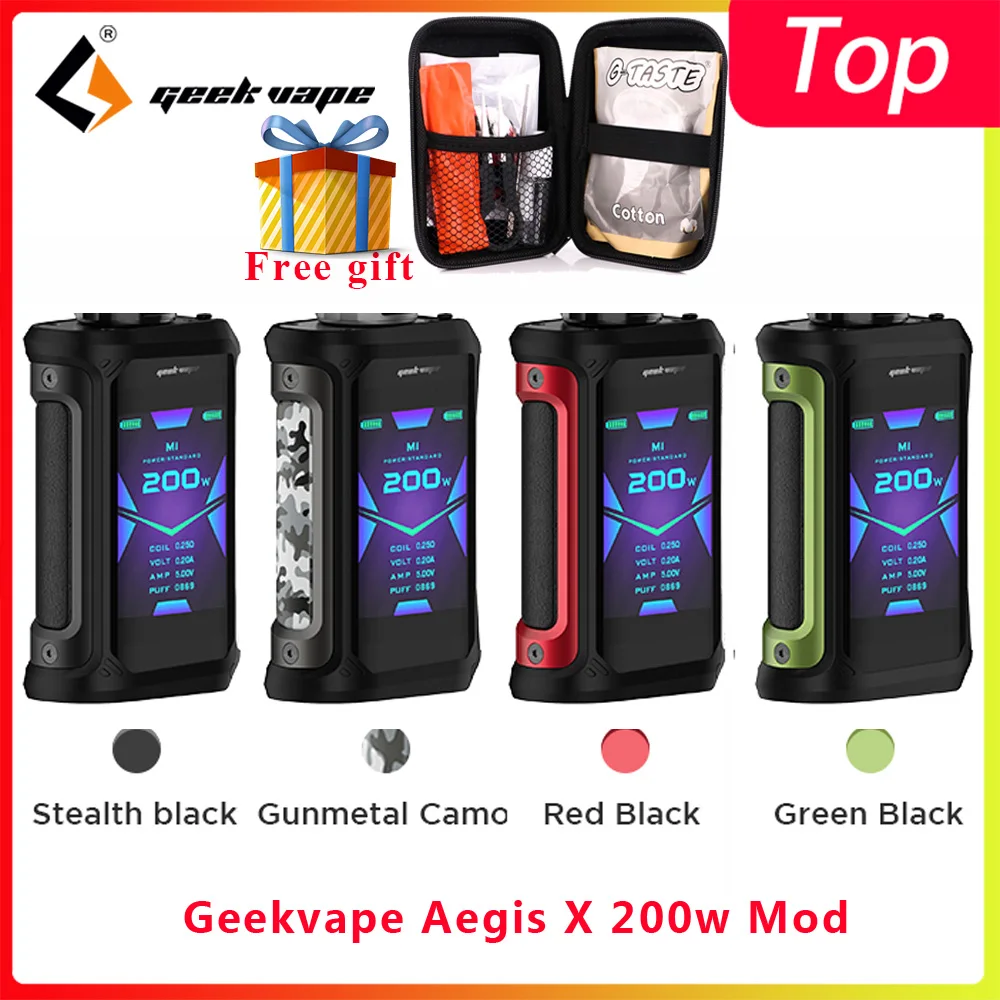  Geekvape Aegis X 200W mod 2.0 AS chipset vaporizer cigarette Box MOD fit zeus x rebuildable Vaporiz
