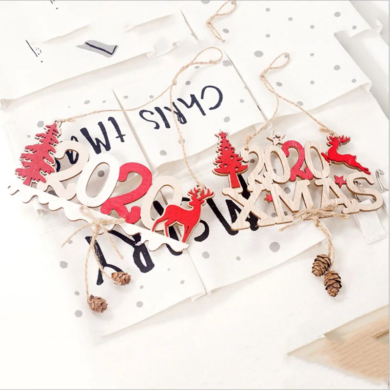 Рождественские буквы, дерево лося, деревянный знак, Рождественское украшение для дома, дерево, подвесной декор, аксессуары для улицы