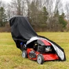 210D Outdoor Lawn Mower Cover Polyester Oxford Cloth Waterproof UV Protection Universal With Drawstring Black 1