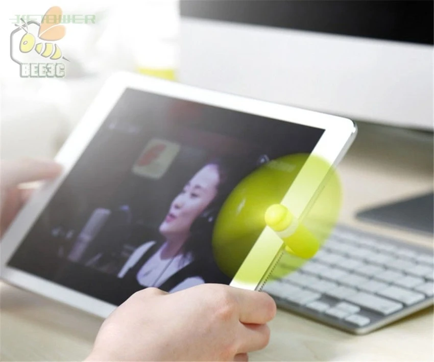 50pcs/lot Mini Portable Micro USB Fan 5v 1w Mobile Phone USB Gadget Fans Tester For Apple iphone 5 5s 5c se 6 6s 7 plus 8 X