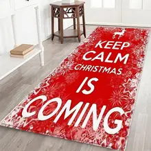Christmas Door Mat Floor Carpet Soft Flannel Floor Mat For Kitchen Living Room Merry Christmas Decorations Rug Pad