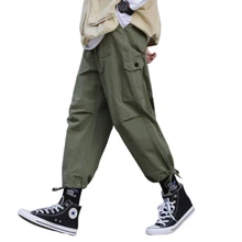 Повседневные мужские брюки Лето свободные хлопковые рабочие брюки Модная Роскошная брендовая одежда для мужчин тактическая уличная одежда