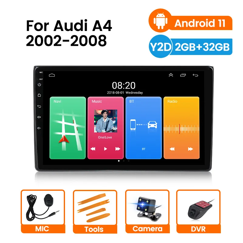 Автомагнитола для Audi A4 B6 B7 S4 b8 RS4 SEAT Exeo мультимедийный видеоплеер с GPS No 2 din Android 11 Гб