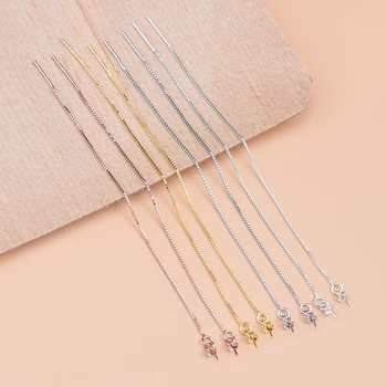 

S925 sterling silver jewelry accessories box chain tassel pearl tray ear line handmade earring jewelry accessories