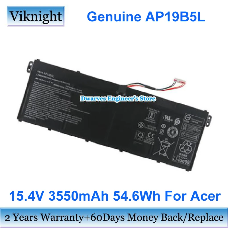 Genuine Ap19b5l Battery 15.4v 3550mah 54.6wh For Acer Aspire 5 A515-43  Aspire Sf314-42 Sp314-21n-r5fr Laptop Notebook - Laptop Batteries -  AliExpress
