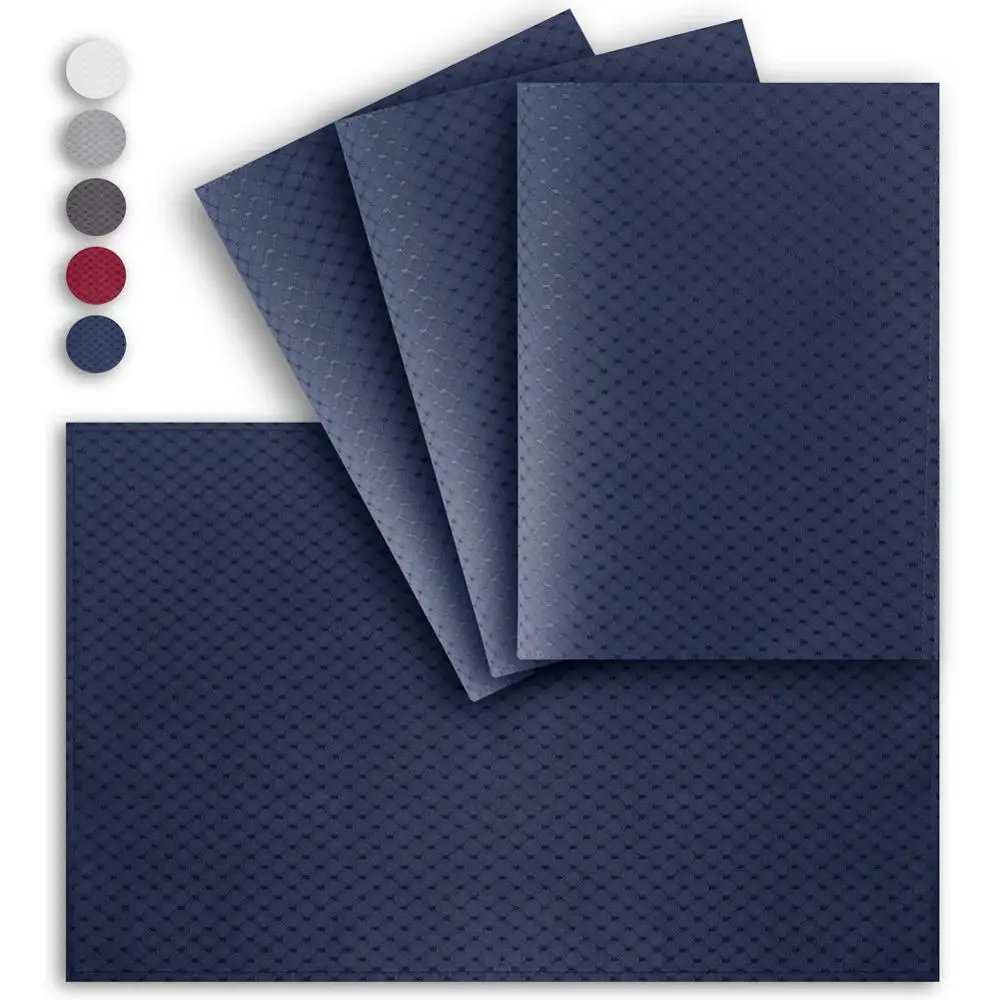 Set of 4 Polyester Jacquard Placemats for Dining Table Rectangle Heat Resistant Drink Holder Cup Pad Mat Kitchen Cup Wine mat Set of 4 Polyester Jacquard Placemats for Dining Table Rectangle Heat Resistant Drink Holder Cup Pad Mat Kitchen Cup Wine mat