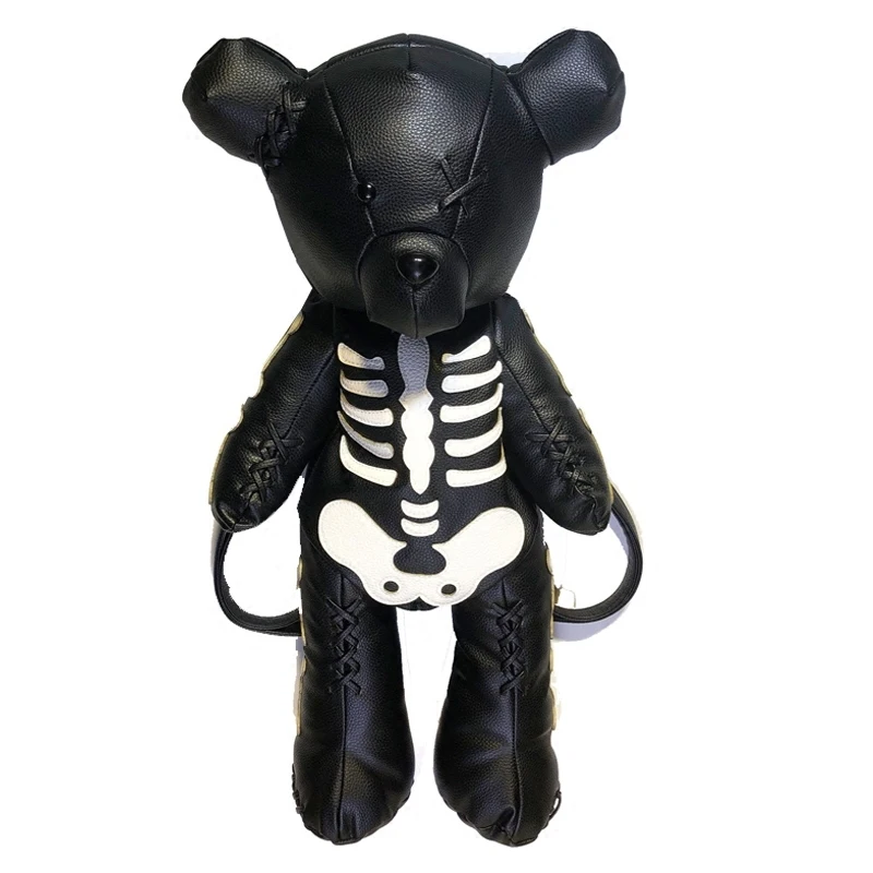 

Fashion Skeleton Bear Female Backpack Punk Style School Bags Designer Backpacks for Adolescent Girls Gifts