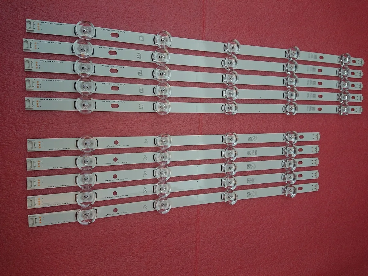 

New 10 PCS/set LED strip for LG 50LF6300 50LB6300 INNOTEK DRT 3.0 50 inch A B 6916L-1735A 1736A 6916L-1979A 1978A