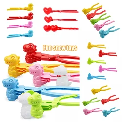 14 types Cute Train Shape Snowball Clip Snow Clay Ball Maker Creative Snowballs Mold Snow Shovel for Kids Outdoor Sports Toys