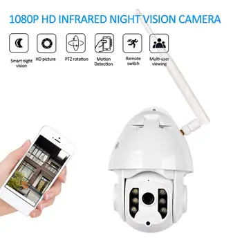 

HD 1080P Wifi PTZ IP Camera Outdoor Color Night Vision Cloud Wireless IP Cam ONVIF 2MP Home Security Camera Tuya App Control
