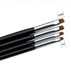 20PCS/SET Nail Art Brush Tilted Head Acrylic Nail Brush for UV Gel Paiting Drawing Liner Pen Manicure Tips Nail Brush Set 4