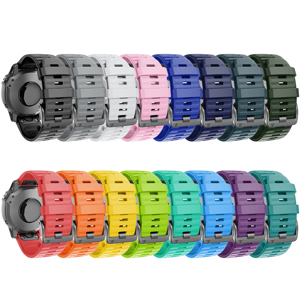 Silicone Strap For Garmin Fenix 6 6 Pro Soft Silicone Bands 22mm Wristband Quick Fit for 5