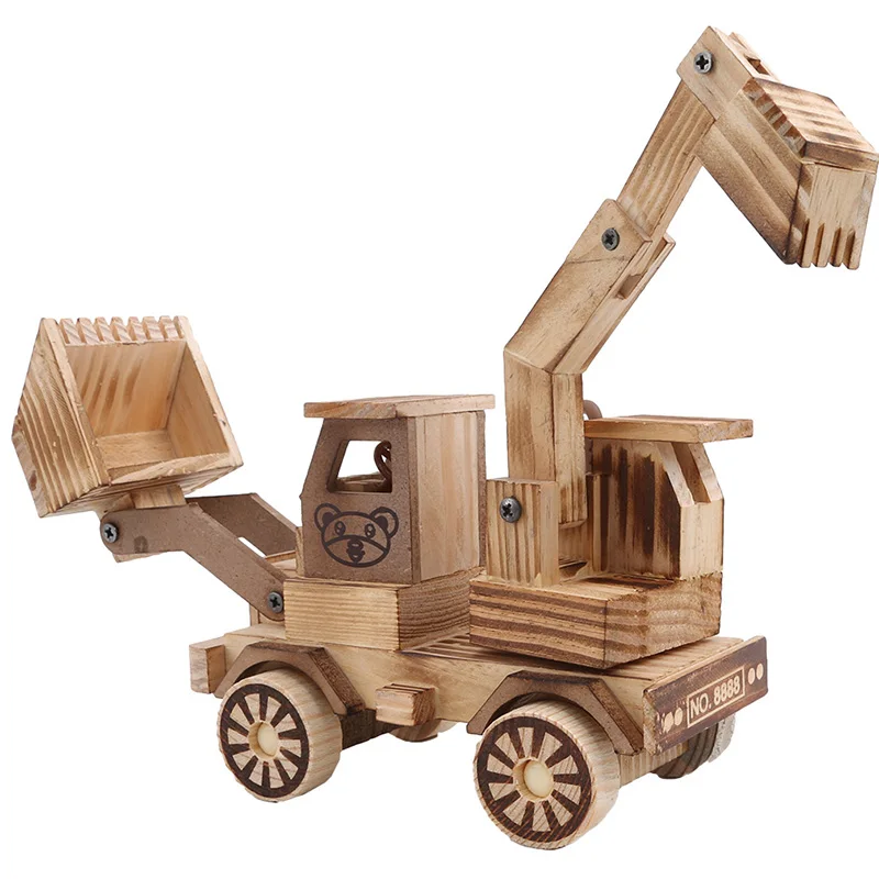 Креативный DIY 3D деревянный автомобиль Navvy игра-головоломка дети естественный цвет игрушка модель строительные наборы Развивающие хобби подарок