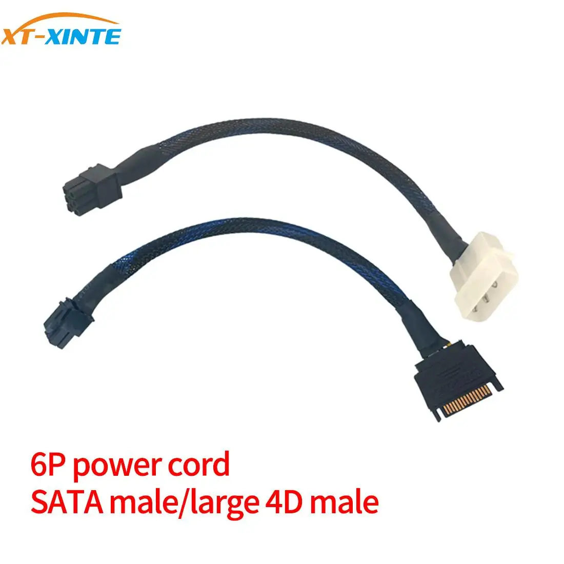 

Кабель питания SATA к 6P/4D/6P для видеокарты, SATA Male к 6pin PCIe PCI-e PCI Express, адаптер питания для видеокарты GPU