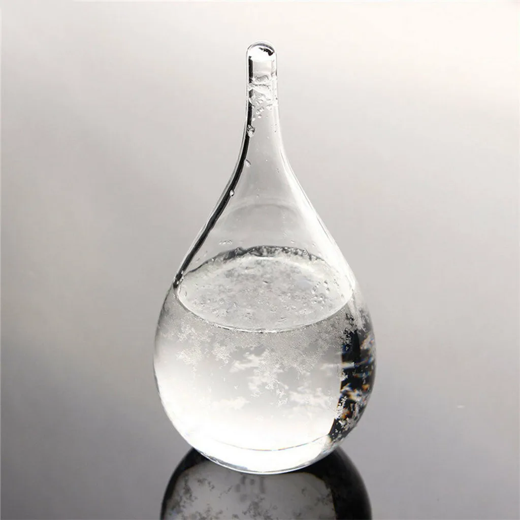 12x6 см погода кристалл бутылка капли воды форма стекло декор домашний подарок барометр прозрачный капелька погода предсказатель