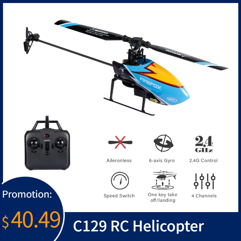C129 RC Helicopter 4CH Mini Aileronless 6-axis Gyro 15min Flight Time Remote Control Aircraft for Kids | Игрушки и хобби