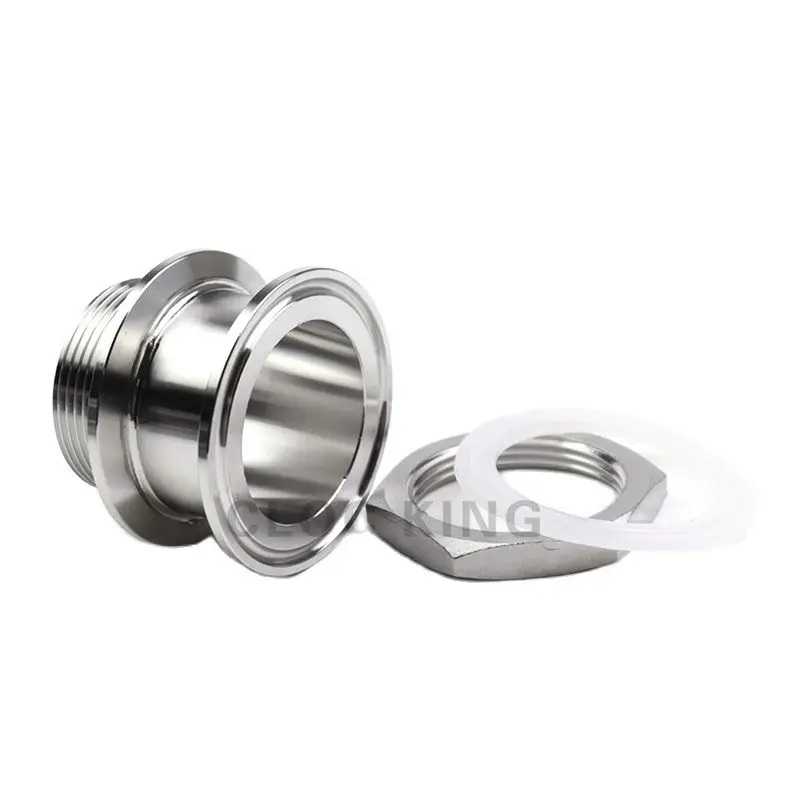 Double Ferrule 1.5" 2" Tri Clamp x 1-1/4" 1-1/2" BSP Male Sanitary Adapter SS304 Stainless Steel Pipe Fitting pipe fitting water pipe fitting hose pipe fitting