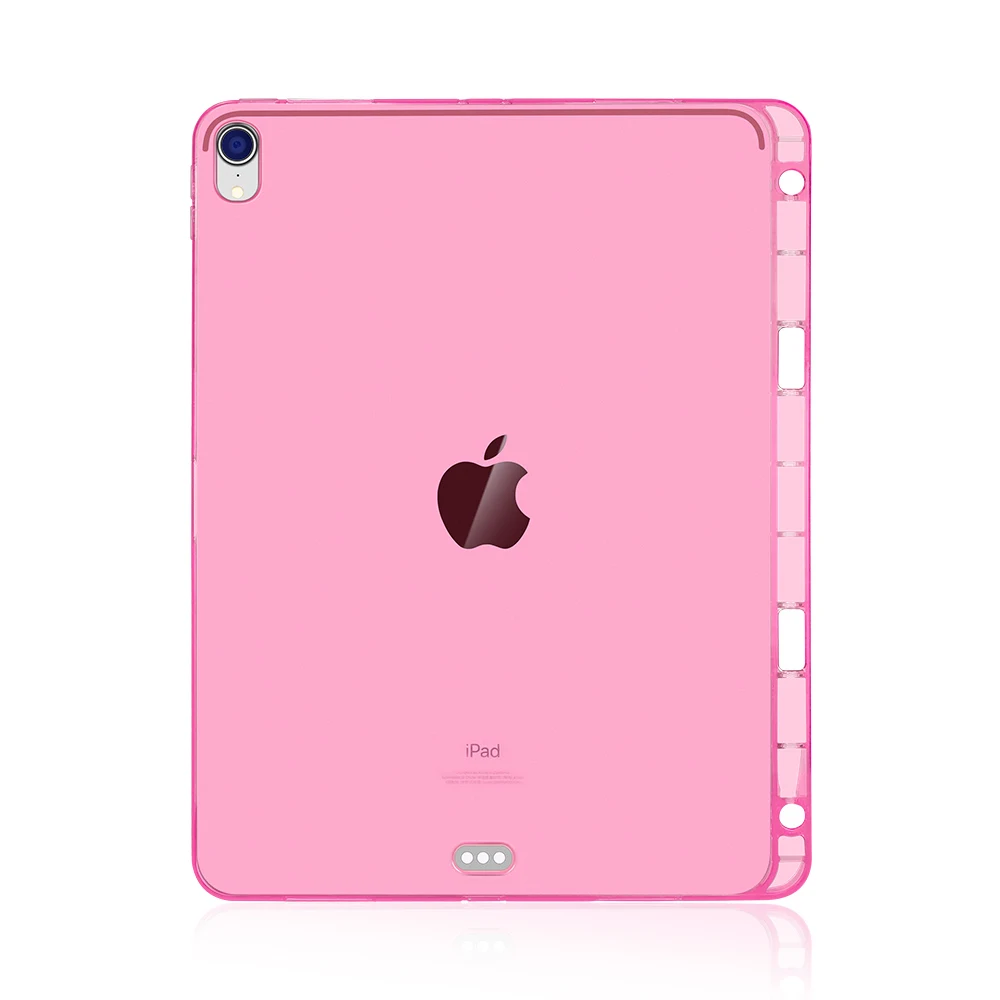 pink AIYKEXIN Funda для iPad Pro 11 чехол с карандашом силиконовый чехол для нового iPad Pro 11 чехол A80/A2013/A1934/a1989 - Цвет: pink