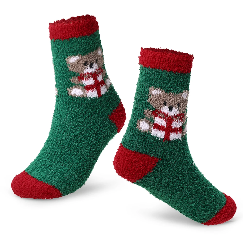 Теплые носки для взрослых с рисунком, рождественские праздничные впитывающие носки, удобные зимние носки, цветные высокие носки без пятки