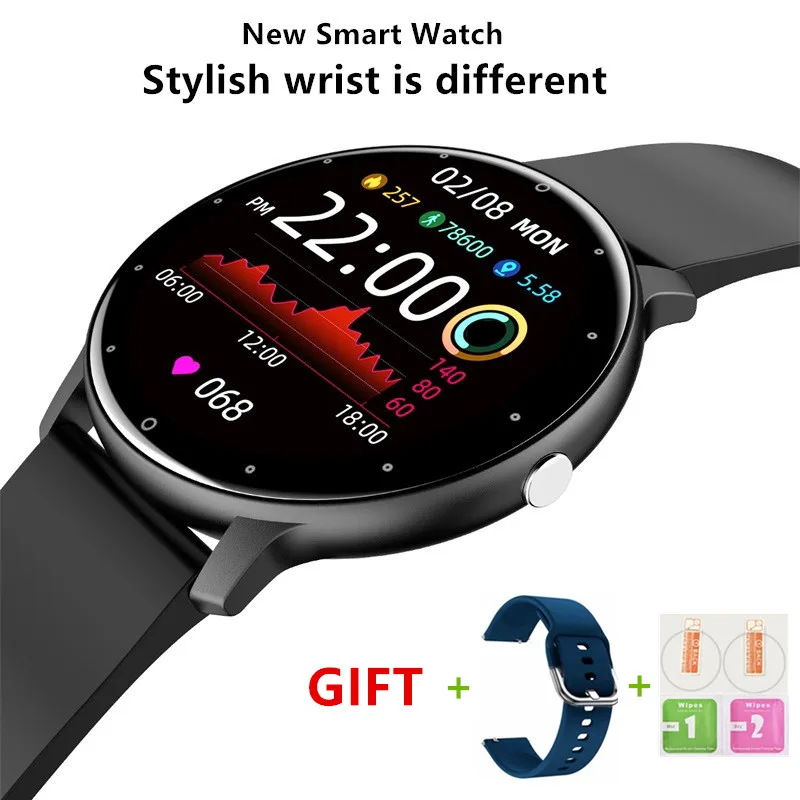New Smart Watch Ultra-thin HD Screen Fitness Exercise Heart Rate Sleep Monitoring Men and Women Fashion Smartwatch Android IOS