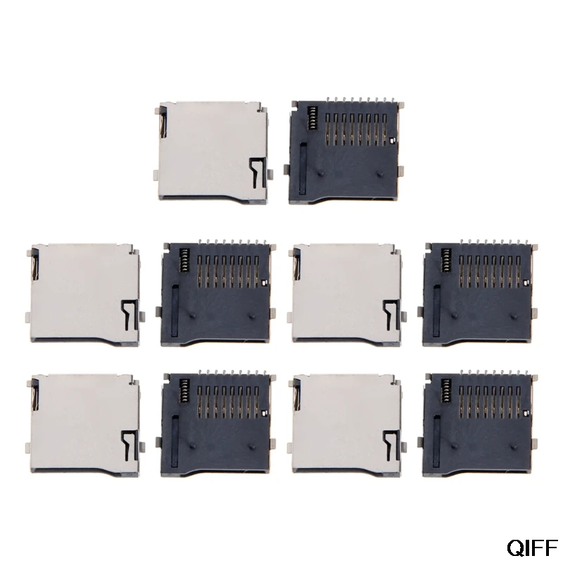 Прямая поставка и 10 шт. Push-Push Тип TF Micro SD карты гнездо адаптера автоматический PCB разъем 29 июля
