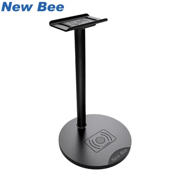 

New Bee Wireless Charging Headphone Stand Headset Holder Fashion Aluminum Stand For Samsung Galaxy S7/S7Edge/S6/S6Edge HTC Black
