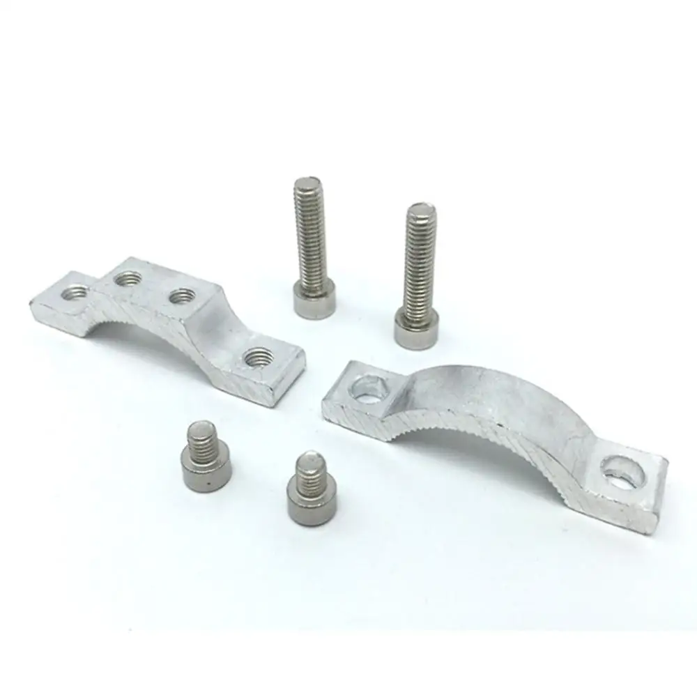 Motorcycle E-Bike Headlight Spotlight Mount Fixed Clamp Bracket Clip 1.8cm-2.5cm Aluminum Silver Motorcycle Accessories