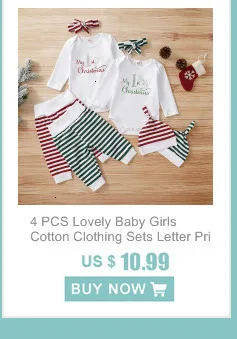 3pcs Christmas Newborn Baby Boys Girls Clothing Santa Print Sweater+ Pants+ Hat Pajama Outfits Children Xmas costumes