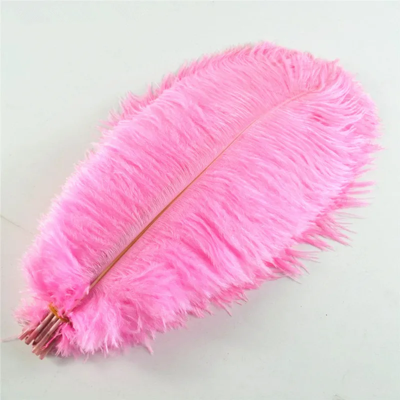 50 piezas de plumas de avestruz Rosa fondo de la pared material de la boda fiesta de cumpleains decoraciao